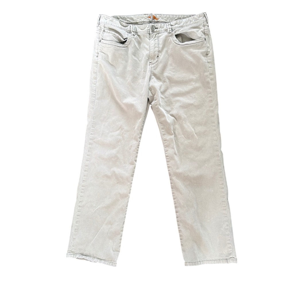 Tommy Bahama Jeans Mens 34 36x30 Gray straight Cotton Blend Stretch Casual Pants
